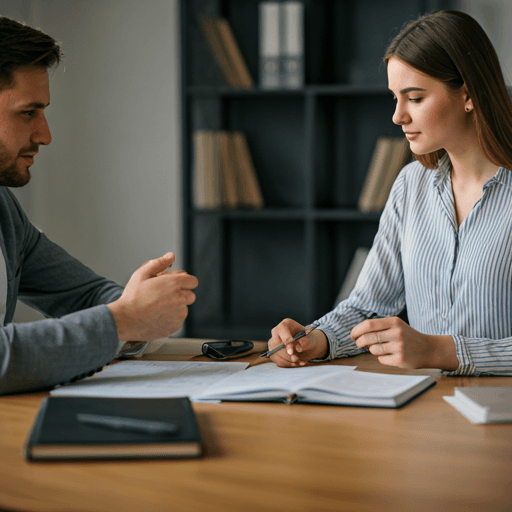 Counsellor guiding student through admission process